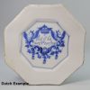 London delft Merryman plate '#6 all merriment goes Downe', circa 1690