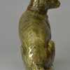 Pearlware pottery Spaniel decorated with colours under the glaze, circa 1790