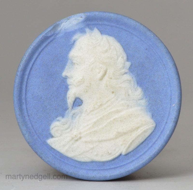 Wedgwood jasper ware disc of Charles I, circa 1800