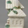 Staffordshire cottage porcelain pastille burner, circa 1840