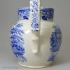 Pearlware jug decorated with blue transfer print under the glaze, circa 1820