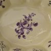 Creamware pottery basket decorated with purple floral sprays, circa 1770