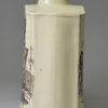 Creamware pottery tea canister printed with 'The Tea Party', circa 1780