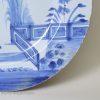 Bristol delft charger painted in blue on a pale blue tin glaze, circa 1740