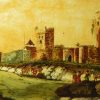 Reverse print on glass of Porchester Castle Published Dec. 1st 1797 by John Fairburn 146 Minories, London