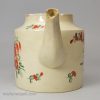 Creamware pottery lidless teapot, circa 1780