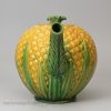 Staffordshire creamware pottery pineapple shaped teapot, circa 1770, possibly Thomas Whieldon