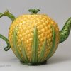 Staffordshire creamware pottery pineapple shaped teapot, circa 1770, possibly Thomas Whieldon