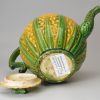 Staffordshire creamware pottery pineapple shaped teapot, circa 1770, possibly Thomas Whieldon