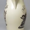 Creamware pottery jug printed with the allegorical figures for Peace and Plenty, circa 1790