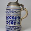 Westerwald saltglaze stoneware tankard, circa 1700