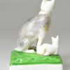 Staffordshire porcelain cat and kitten, circa 1820