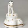 Staffordshire porcelain Dalmatian on a rocky base, circa 1840