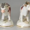 Rare pair of Staffordshire porcelain cows, circa 1840