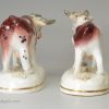 Rare pair of Staffordshire porcelain cows, circa 1840