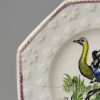 Pearlware pottery child's plate 'OSTRICH CARRYING A NEGRO', circa 1830