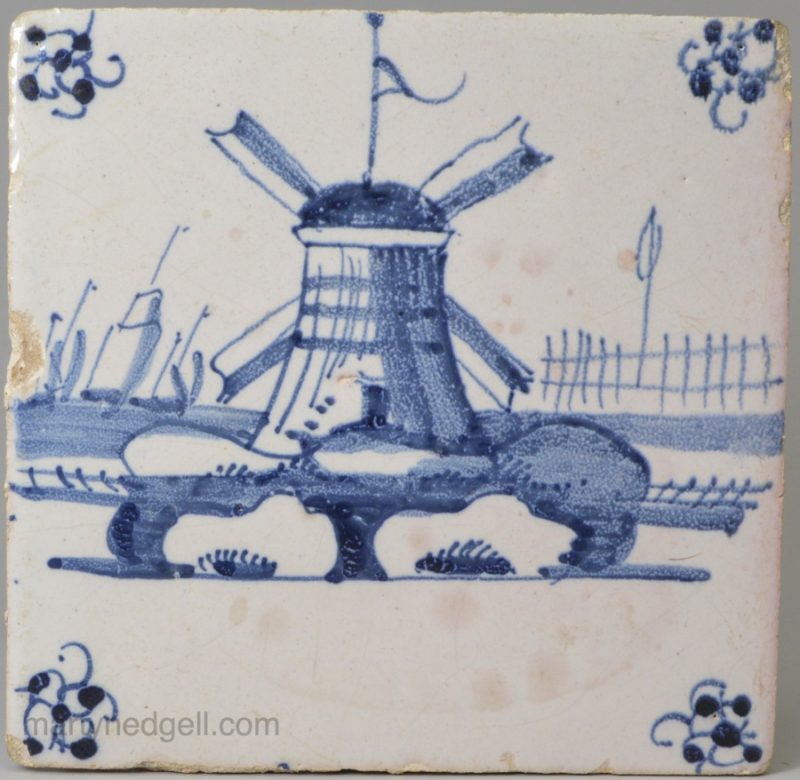 Dutch Delft tile, circa 1720