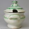 Pearlware pottery sauce tureen with matched lid, circa 1790