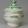 Pearlware pottery sauce tureen with matched lid, circa 1790