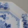 Small Anglo/Irish delft platter painted in blue with the War Bonnet pattern, circa 1750