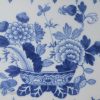 Small Anglo/Irish delft platter painted in blue with the War Bonnet pattern, circa 1750