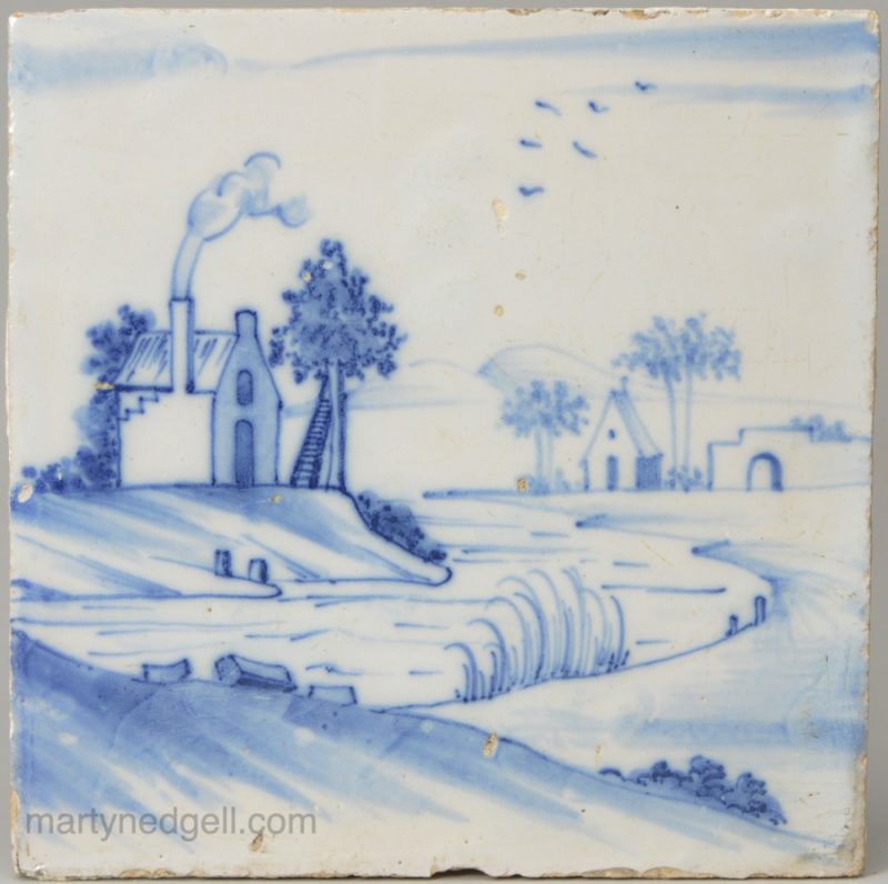 Liverpool delft tile, circa 1750