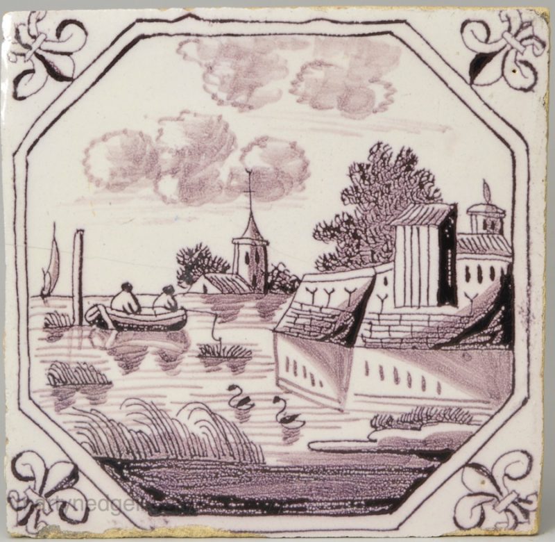 Dutch Delft tile, circa 1750