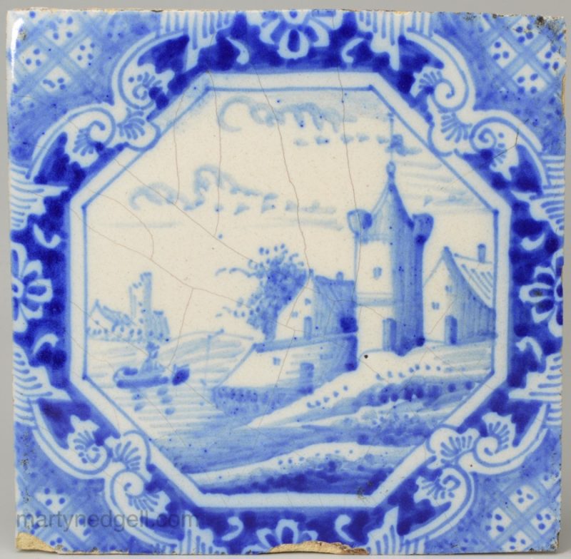 Dutch Delft tile, circa 1750