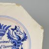 London delft Merryman plate '#6 all merriment goes Downe', circa 1690