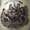 Large creamware pottery jug 'SATURDAY NIGHT' 'SWEETHEARTS and WIVES', circa 1790