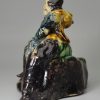 Creamware figure of the Lovers decorated with colours under the glaze, circa 1760