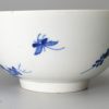 Worcester porcelain slop bowl painted with Prunus Root pattern, circa 1765