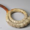 Brampton salt glaze stoneware novelty snake pipe, circa 1840