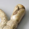 Brampton salt glaze stoneware novelty snake pipe, circa 1840