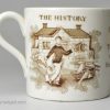 Pearlware pottery child's mug 'THE HISTORY OF THE HOUSE THAT JACK BUILT', circa 1870