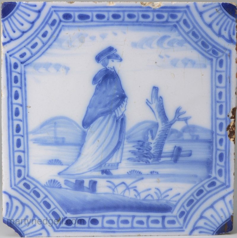 Liverpool delft tile, circa 1770