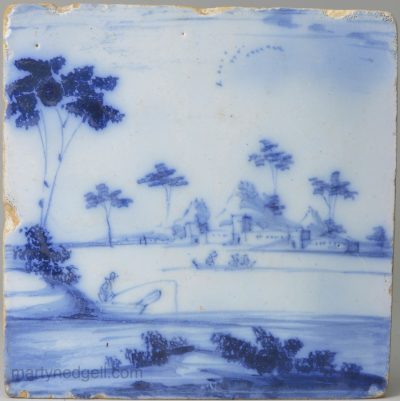 Liverpool delft tile, circa 1760