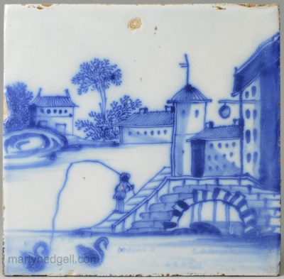 Liverpool delft tile, circa 1760