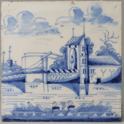 Dutch Delft tile, circa 1750