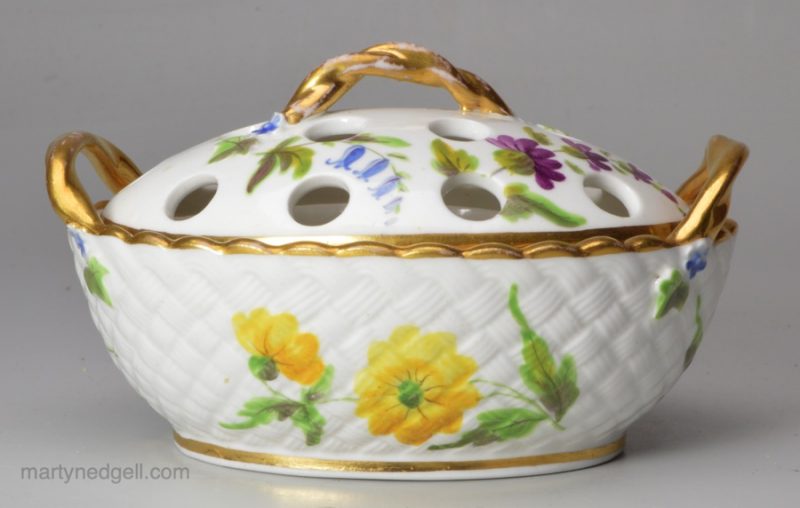 Wedgwood porcelain violeteer, circa 1820