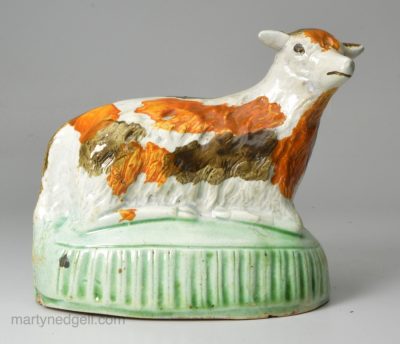 Prattware pottery sheep, circa 1810