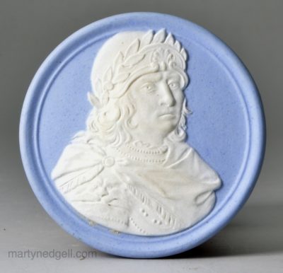 Wedgwood jasper ware counter from the set of English Royalty, Richard I, circa 1800