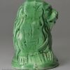 Creamware green glazed model of a lion, circa 1790