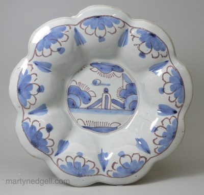 London delft buckle dish, circa 1690