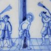 London delft biblical tile, Christ being whipped at the column, circa 1750