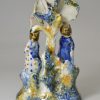 Staffordshire prattware pottery bocage figures, circa 1790