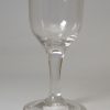 English wine glass with a moulded foot and pontil, circa 1780