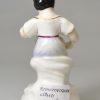 Staffordshire porcelain figure of a girl and her pet cat, circa 1840