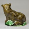 Creamware pottery bear decorated with oxides under the glaze, circa 1790