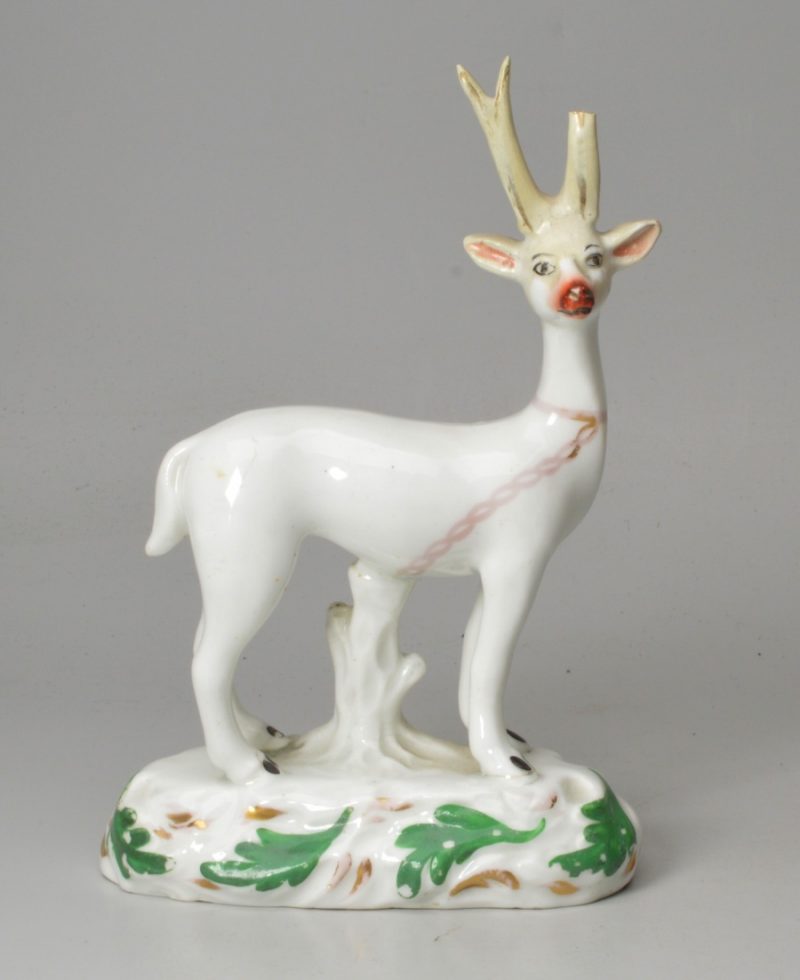 Staffordshire porcelain stag, circa 1840